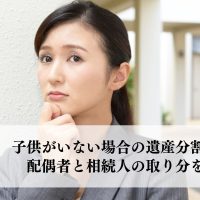 子供がいない場合の遺産分割とは？配偶者とその他の相続人の取り分を詳しく解説