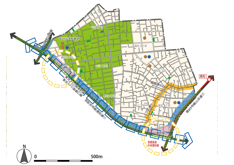 豊島区都市づくりビジョンの計画図